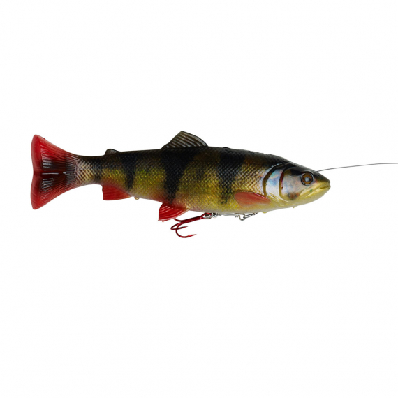 Savage Gear 4D Line Thru Pulsetail Trout 16cm 51g SS Perch ryhmässä Vieheet / Swimbaits / Pehmeä swimbaitit @ Sportfiskeprylar.se (69364)