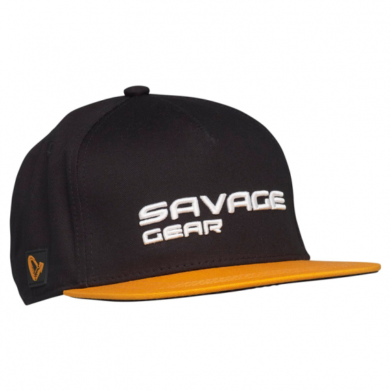 Savage Gear Flat Peak 3D Logo Cap, Black Ink ryhmässä Vaatteet ja kengät / Lippikset ja päähineet / Lippikset / Snapback-lippikset @ Sportfiskeprylar.se (73713)
