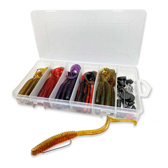 Savage Gear Rib Worm Kit One Size Mix Colors 60pcs ryhmässä Uistimet / vieheet / Viehesarjat @ Sportfiskeprylar.se (74015)