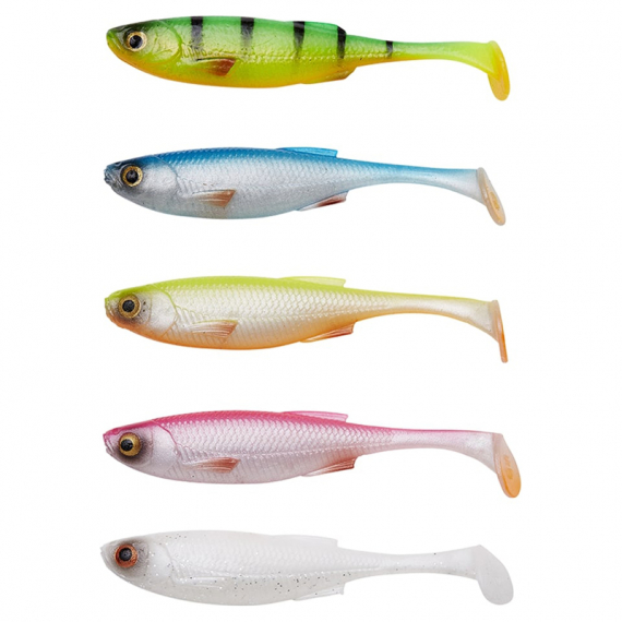Savage Gear Craft Shad 10cm 6g (5pcs) - Dark Water Mix ryhmässä Vieheet / Jigit ja keinosyötit / Ahven- ja kuhajigit @ Sportfiskeprylar.se (74099)