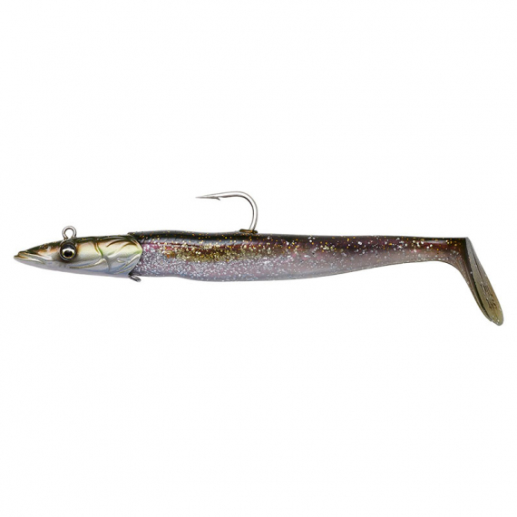 Savage Gear Sandeel V2 23.5cm 175g - Green Silver 2+1 ryhmässä Vieheet / Jigit ja keinosyötit / Haukijigit @ Sportfiskeprylar.se (74194)