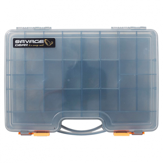 Savage Gear Lurebox 2 Sided Smoke Large 29.5x20.5x6.2cm ryhmässä Säilytys / Rasiat ja laatikot / Viehelaatikot @ Sportfiskeprylar.se (74223)