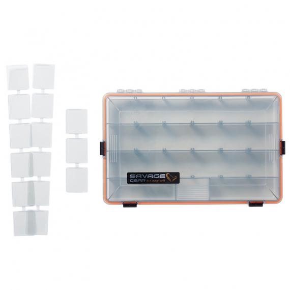 Savage Gear WP Lurebox 5B Smoke 35.5x23x5cm ryhmässä Säilytys / Rasiat ja laatikot / Viehelaatikot @ Sportfiskeprylar.se (74225)