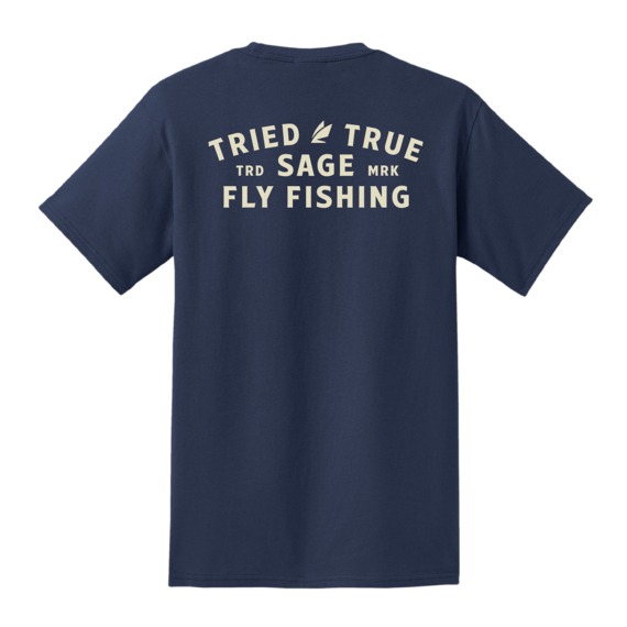 Sage Tried and True Pocket T-shirt Navy ryhmässä Vaatteet ja kengät / Vaatetus / T-paidat @ Sportfiskeprylar.se (7472-02r)