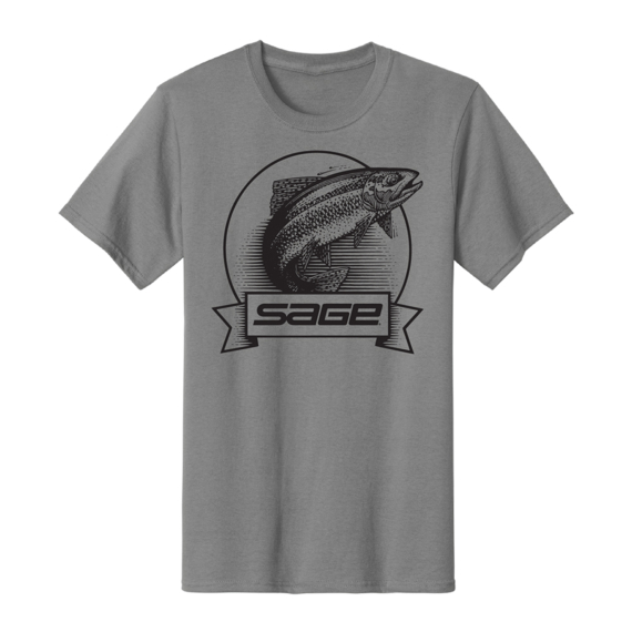Sage Heritage T-shirt Grey ryhmässä Vaatteet ja kengät / Vaatetus / T-paidat @ Sportfiskeprylar.se (7476-02r)