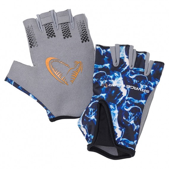 Savage Gear Marine Half Glove, Sea Blue ryhmässä Vaatteet ja kengät / Vaatetus / Käsineet @ Sportfiskeprylar.se (76480r)