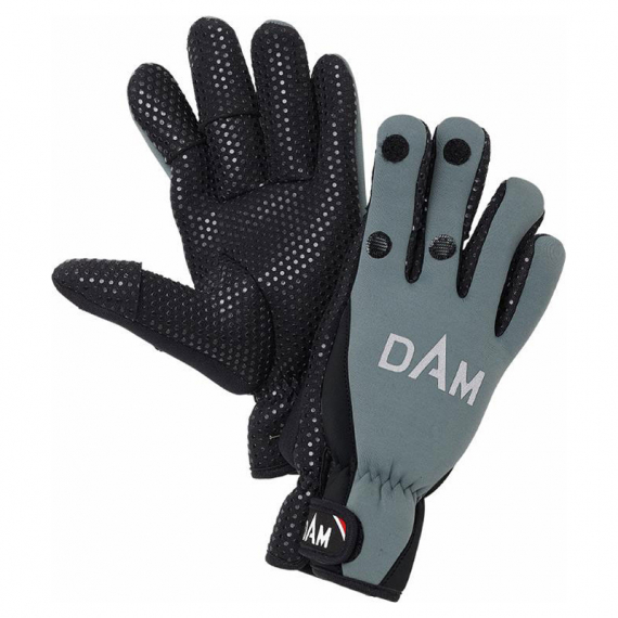 DAM Neoprene Fighter Glove, Black/Grey ryhmässä Vaatteet ja kengät / Vaatetus / Hanskat ja rukkaset @ Sportfiskeprylar.se (76514r)