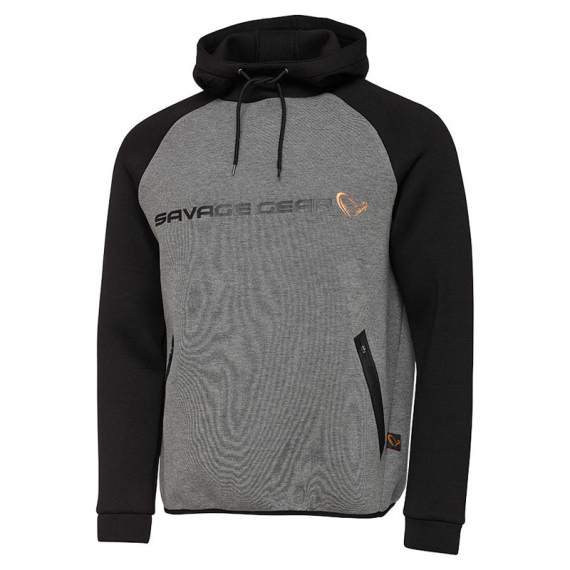 Savage Gear Tec-Foam Hoodie Dark Grey Melange ryhmässä Vaatteet ja kengät / Vaatetus / Villapaidat / Hupparit @ Sportfiskeprylar.se (76693r)