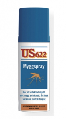 Myggmedel Spray US 622 (60ml) ryhmässä Retkeily / ulkoilu / Hyttyskarkotteet & suojat / Hyttyssuihkeet @ Sportfiskeprylar.se (778)