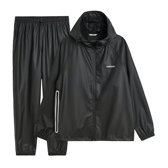 Tretorn Packable Rainbreaker Set, Black ryhmässä Vaatteet ja kengät / Vaatetus / Kalastusasut @ Sportfiskeprylar.se (800655059Sr)