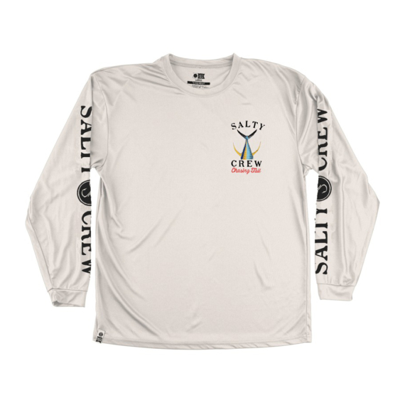 Salty Crew Tailed L/S Tech Tee Rashguard White ryhmässä Vaatteet ja kengät / UV-vaatteet @ Sportfiskeprylar.se (804046048596r)