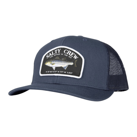 Salty Crew Striper Retro Trucker Navy ryhmässä Vaatteet ja kengät / Lippalakit ja päähineet / Lippikset @ Sportfiskeprylar.se (804046346661)