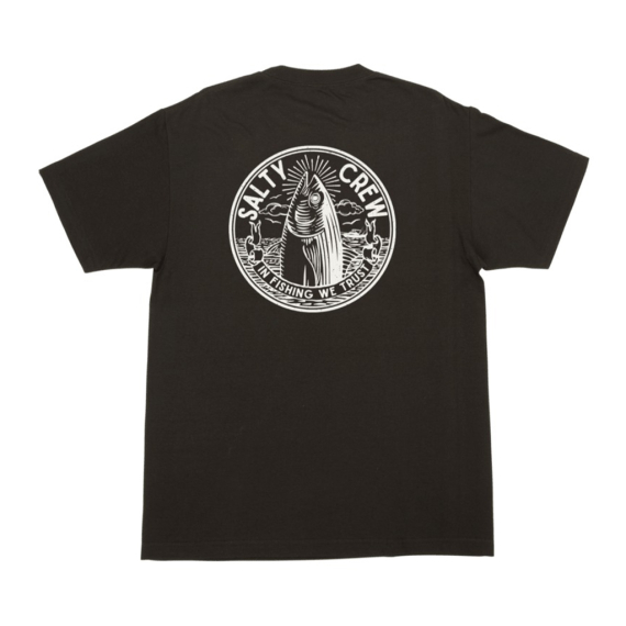 Salty Crew In Fishing We Trust S/S Tee Black ryhmässä Vaatteet ja kengät / Vaatetus / T-paidat @ Sportfiskeprylar.se (804046400066r)