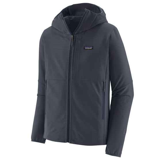 Patagonia M\'s R1 TechFace Hoody Smolder Blue ryhmässä Vaatteet ja kengät / Vaatetus / Takit / Kuoritakit @ Sportfiskeprylar.se (83578-SMDB-Lr)
