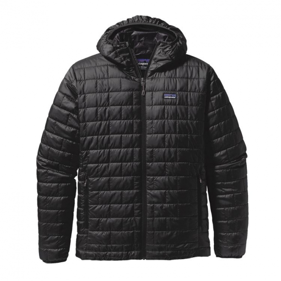 Patagonia Men\'s Nano Puff® Hoody BLK ryhmässä Vaatteet ja kengät / Vaatetus / Takit / Untuva- ja synteettivuorilliset takit @ Sportfiskeprylar.se (84222BLKr)