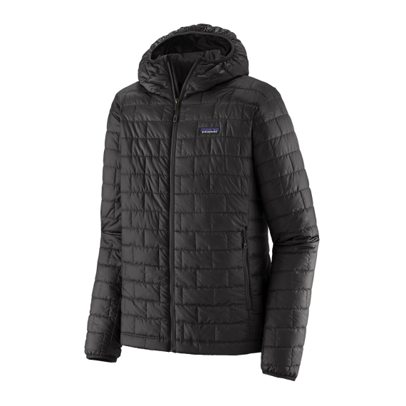 Patagonia Men\'s Nano Puff® Hoody BLK ryhmässä Vaatteet ja kengät / Vaatetus / Takit / Untuva- ja synteettivuorilliset takit @ Sportfiskeprylar.se (84222BLKr)