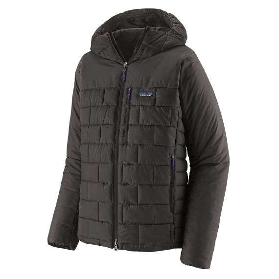 Patagonia M\'s Hi-Loft Nano Puff Hoody Black ryhmässä Vaatteet ja kengät / Vaatetus / Takit / Untuva- ja synteettivuorilliset takit @ Sportfiskeprylar.se (85395-BLK-Lr)