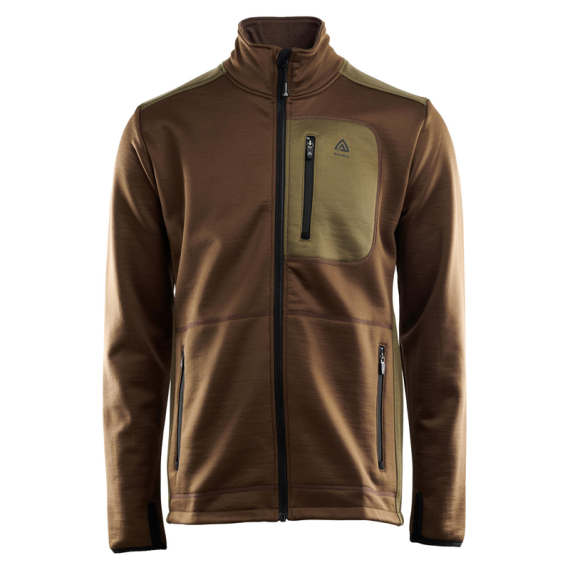 Aclima WoolShell Jacket M\'s Dark Earth/ Capers ryhmässä Vaatteet ja kengät / Vaatetus / Takit / Fleecetakit @ Sportfiskeprylar.se (90-105268r)