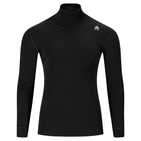 Aclima WarmWool Roll Neck M\'s Jet Black ryhmässä Vaatteet ja kengät / Vaatetus / Alusosat & alusvaatteet / Aluspaidat @ Sportfiskeprylar.se (90-110979r)