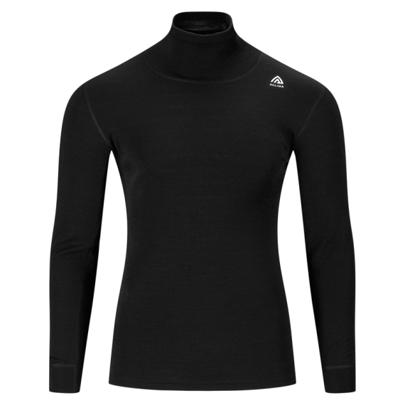 Aclima FleeceWool V2 Polo w/ zip M\'s Jet Black ryhmässä Vaatteet ja kengät / Vaatetus / Alusosat & alusvaatteet / Aluspaidat @ Sportfiskeprylar.se (90-111009r)