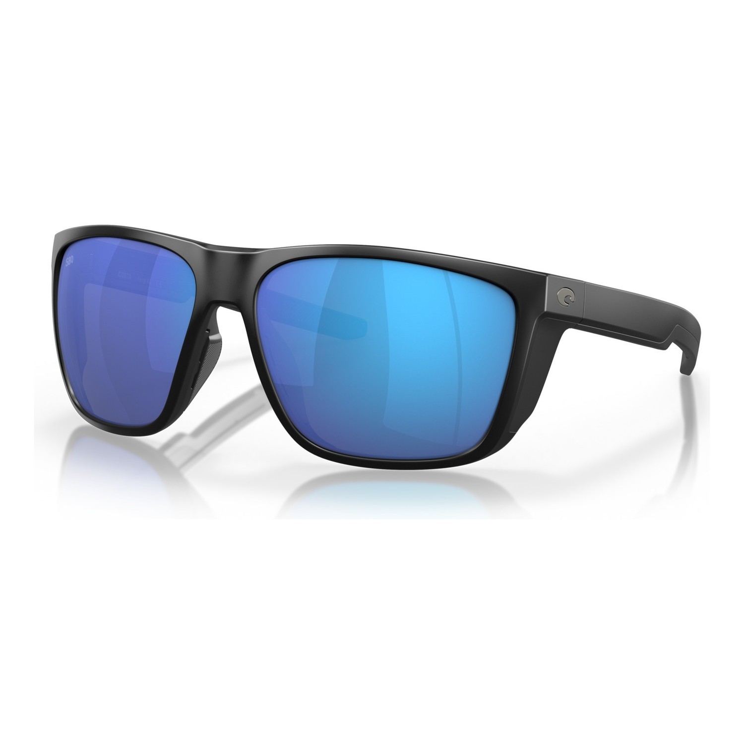 Costa Ferg XL-11 Matte Black-Blue Mirror 580G ryhmässä Vaatteet ja kengät / Silmälasit / Polarisoidut aurinkolasit @ Sportfiskeprylar.se (90120162)