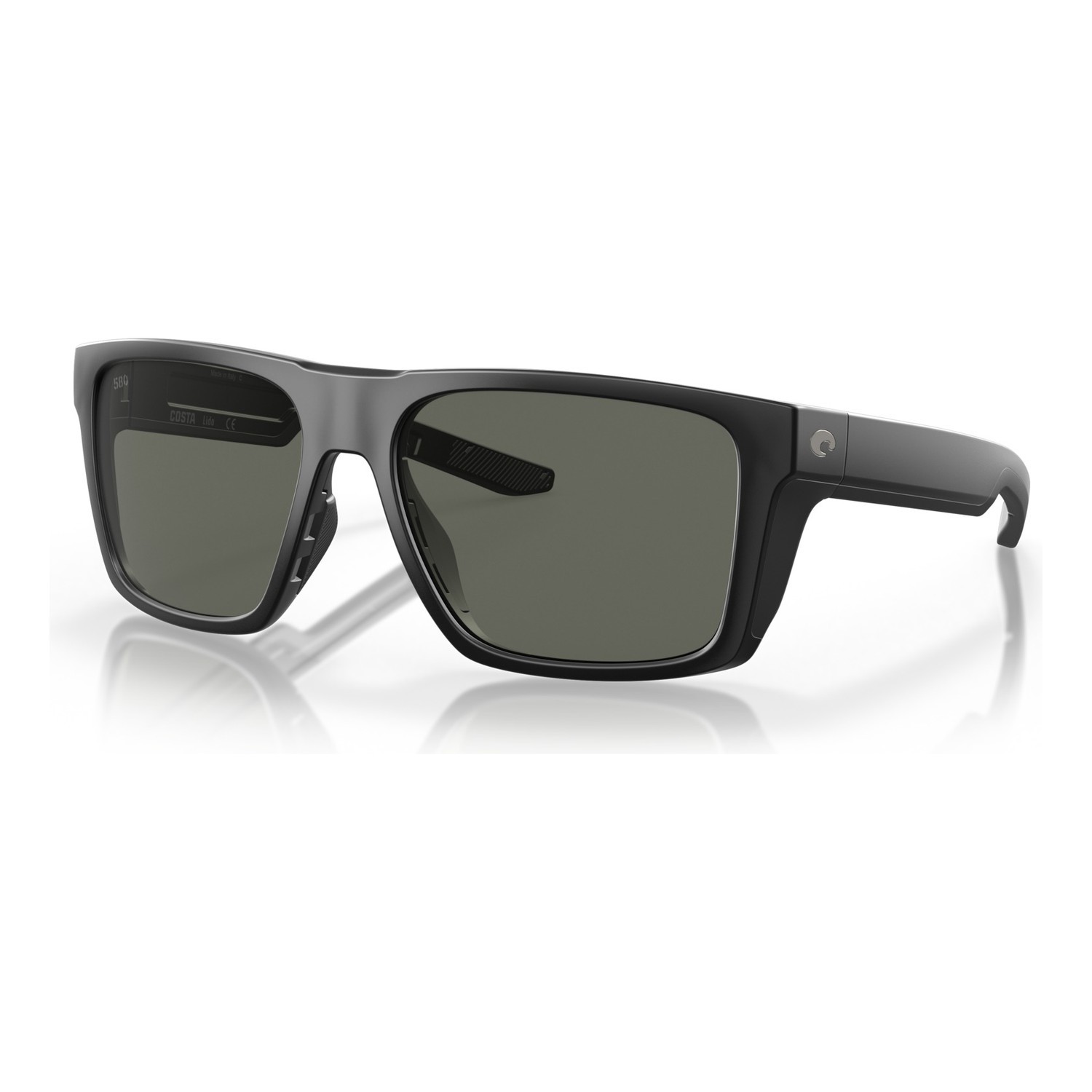 Costa Lido-Matte Black-Gray 580G ryhmässä Vaatteet ja kengät / Silmälasit / Polarisoidut aurinkolasit @ Sportfiskeprylar.se (91040457)