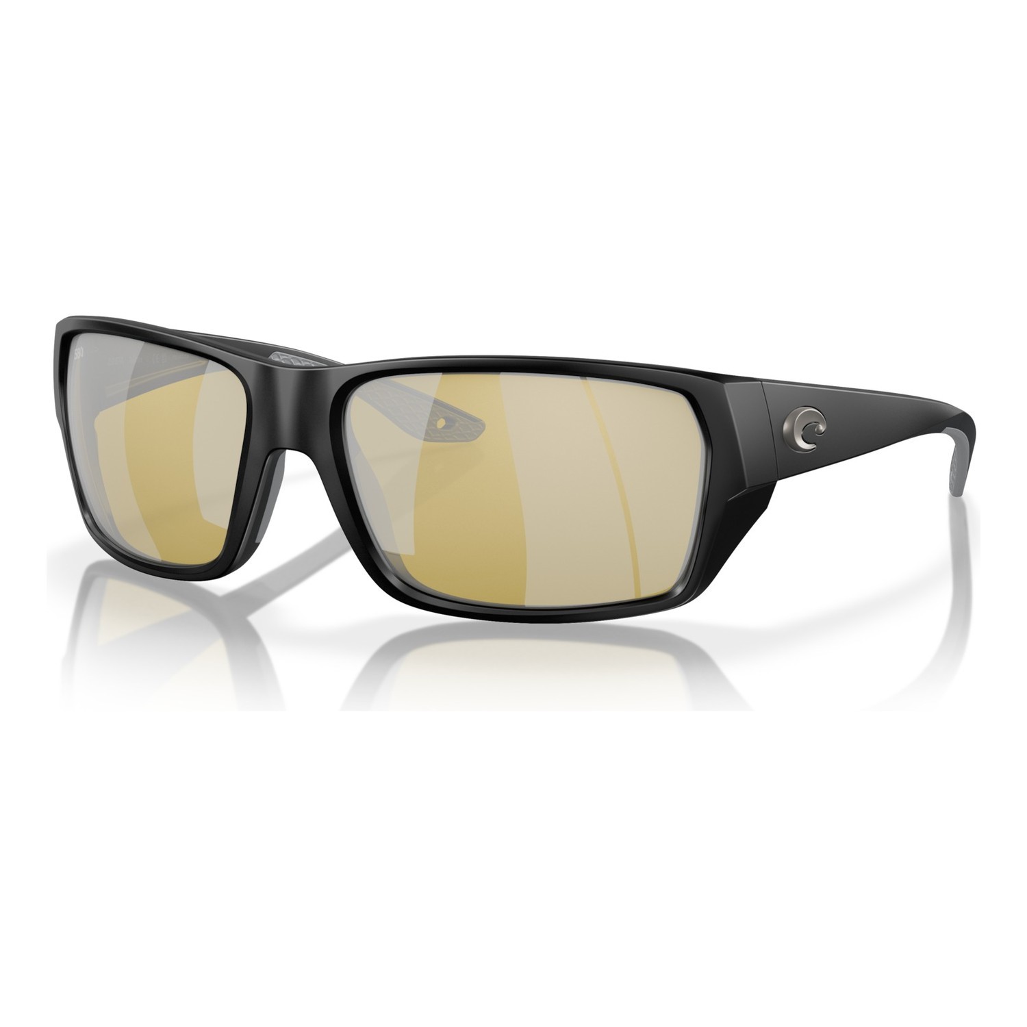 Costa Tailfin-Matte Black-Sunrise Silver Mirror 580G ryhmässä Vaatteet ja kengät / Silmälasit / Polarisoidut aurinkolasit @ Sportfiskeprylar.se (91130560)