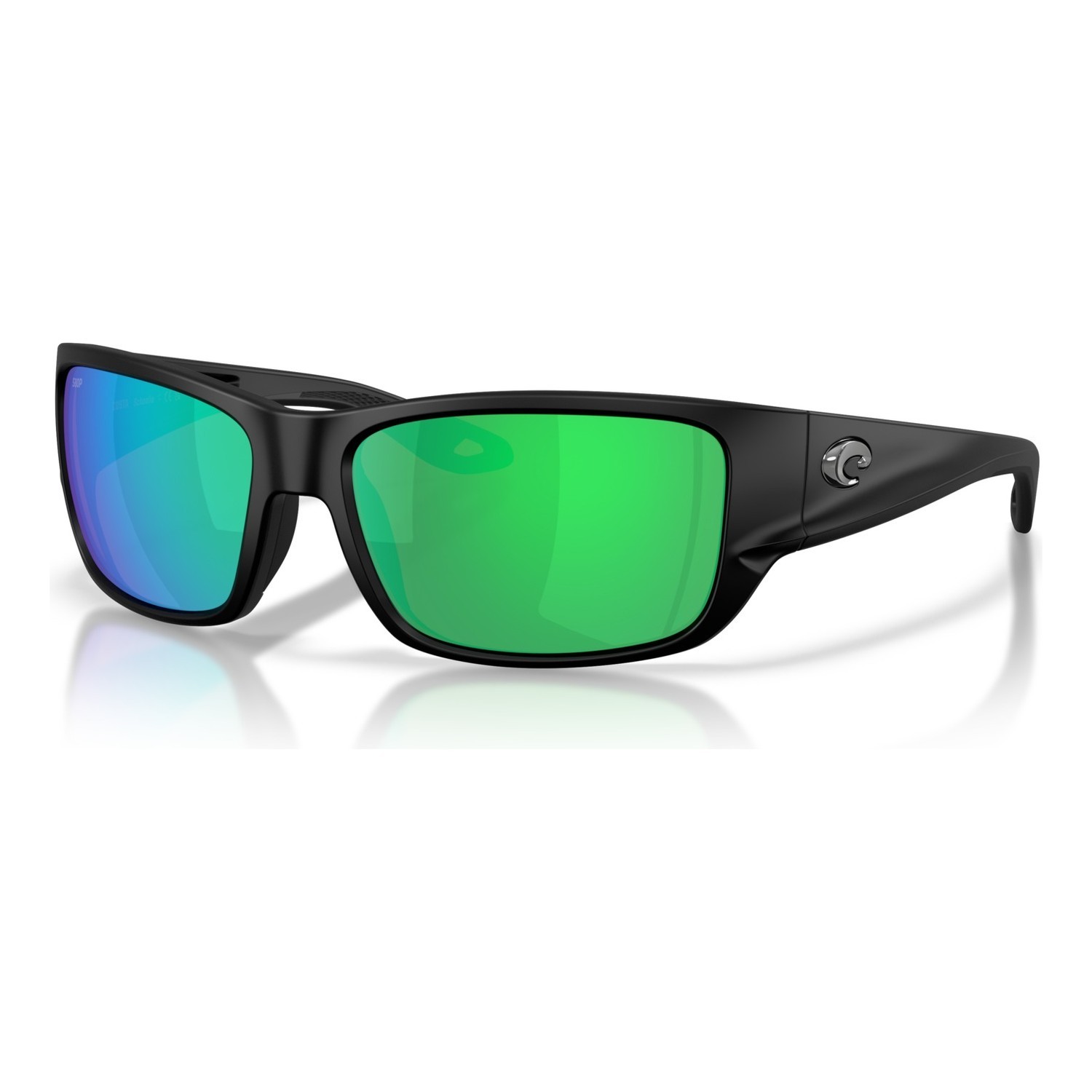Costa Schoolie - Matte Black - Green Mirror 580P ryhmässä Vaatteet ja kengät / Silmälasit / Polarisoidut aurinkolasit @ Sportfiskeprylar.se (91320356)
