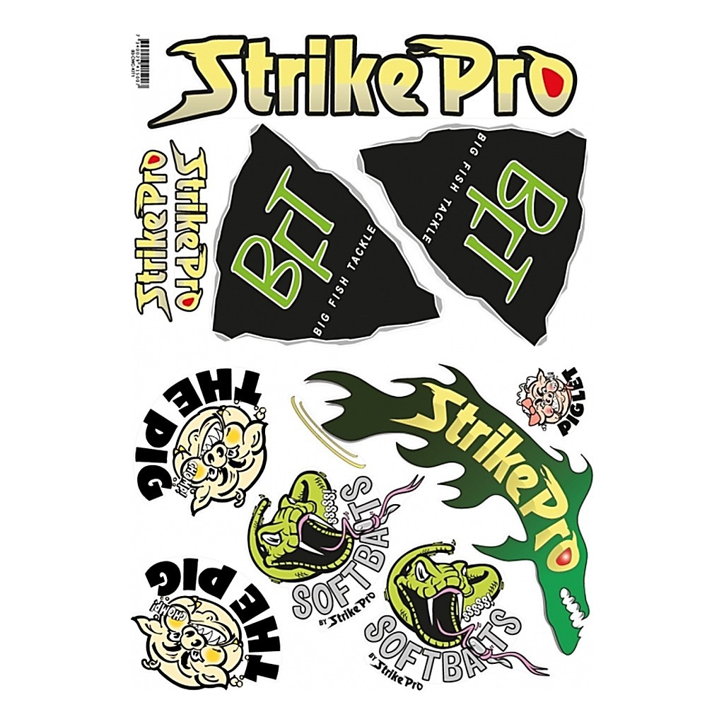 CWC Sticker Kit, BFT, Pig, Strike Pro - A4 ryhmässä Muut / Liimamerkit & dekaalit @ Sportfiskeprylar.se (93-CWC-KIT1)