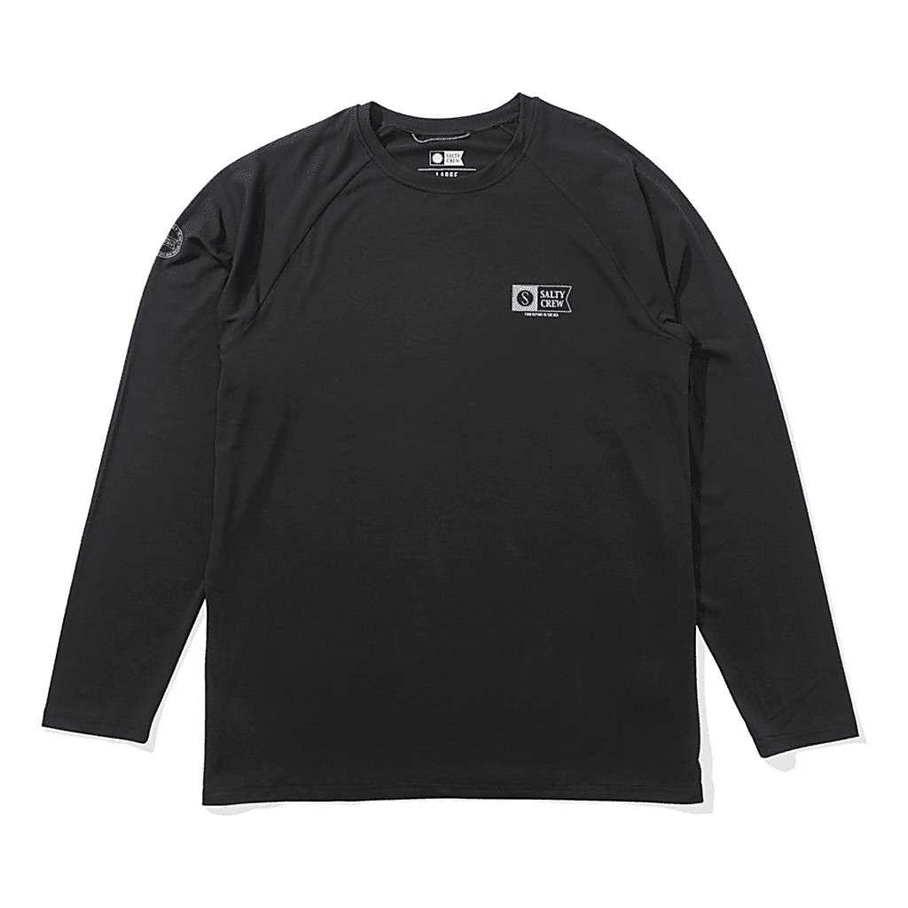 Salty Crew Mariner Ls Tech Tee Charcoal ryhmässä Vaatteet ja kengät / Vaatetus / Villapaidat / Pitkähihaiset t-paidat @ Sportfiskeprylar.se (9334966016708r)