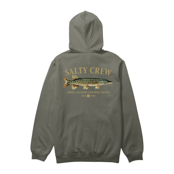 Salty Crew Euro Pike Hood Fleece Dusty Olive ryhmässä Vaatteet ja kengät / Vaatetus / Villapaidat / Hupparit @ Sportfiskeprylar.se (9334966019464r)