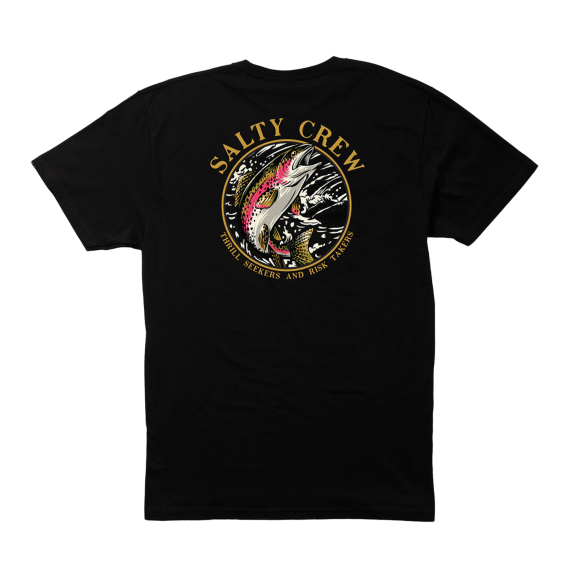 Salty Crew Rainbow Premium S/S Tee Black ryhmässä Vaatteet ja kengät / Vaatetus / T-paidat @ Sportfiskeprylar.se (9334966179854r)