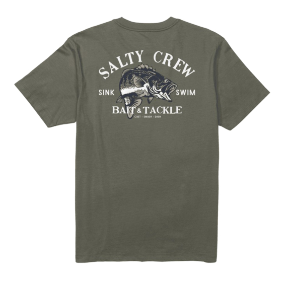 Salty Crew Bass Man Standard S/S Tee Dusty Olive ryhmässä Vaatteet ja kengät / Vaatetus / T-paidat @ Sportfiskeprylar.se (9334966199784r)