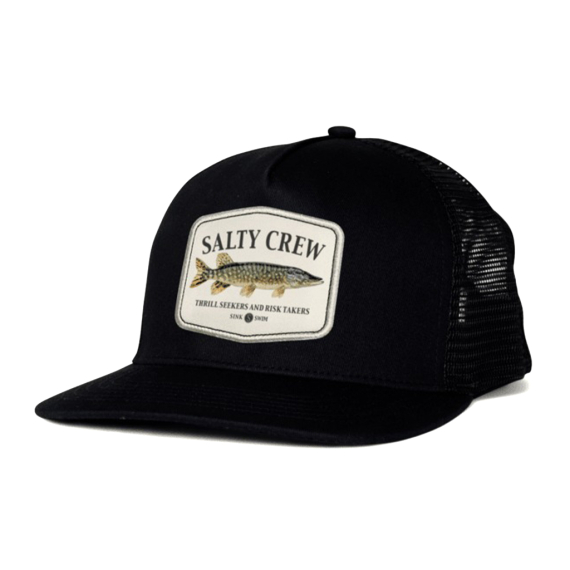 Salty Crew Euro Pike Trucker Black ryhmässä Vaatteet ja kengät / Lippalakit ja päähineet / Lippikset @ Sportfiskeprylar.se (9334966200015)