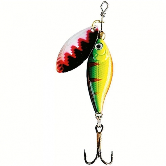 Fladen Loket 12g - Green Body White/Red/Black Spoon ryhmässä Vieheet / Lippauistimet @ Sportfiskeprylar.se (961-277)