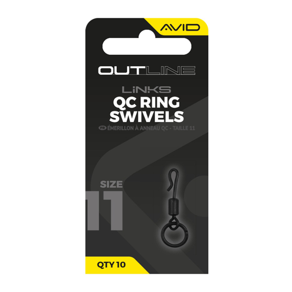 Avid Outline QC Ring Swivel - Size 11 ryhmässä Koukut & Tarvikkeet / Rigit lisävarusteet / Muut rigitarvikkeet @ Sportfiskeprylar.se (A0640139)