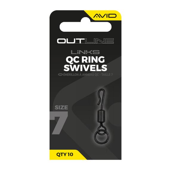 Avid Outline QC Ring Swivel - Size 7 ryhmässä Koukut & Tarvikkeet / Rigit lisävarusteet / Muut rigitarvikkeet @ Sportfiskeprylar.se (A0640140)