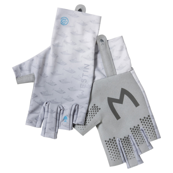 Westin Solar UPF Half Finger Glove Grey ryhmässä Vaatteet ja kengät / Vaatetus / Hanskat ja rukkaset @ Sportfiskeprylar.se (A167-740-Lr)