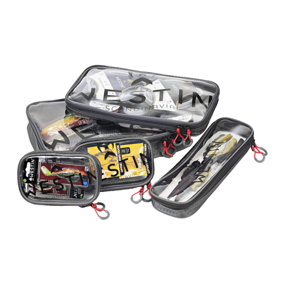 Westin W4 Clear Guard Pouch Set 5 Puches Titanium Black ryhmässä Säilytys / Kalastuslaukut / Säilytysrasiat @ Sportfiskeprylar.se (A275-988-164)