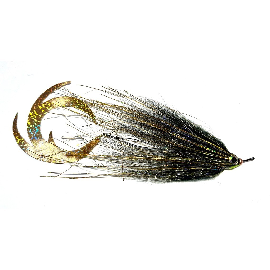 Vision Pike - Jig Dragontail Black & Gold fly #4/0 ryhmässä Vieheet / Perhot / Haukiperhot @ Sportfiskeprylar.se (A276900054-40)