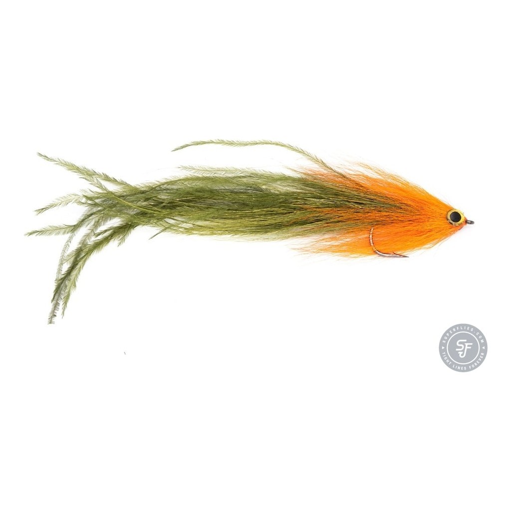 Vision Pike - Beast Orange/Olive fly #6/0 ryhmässä Vieheet / Perhot / Haukiperhot @ Sportfiskeprylar.se (A276900150-60)