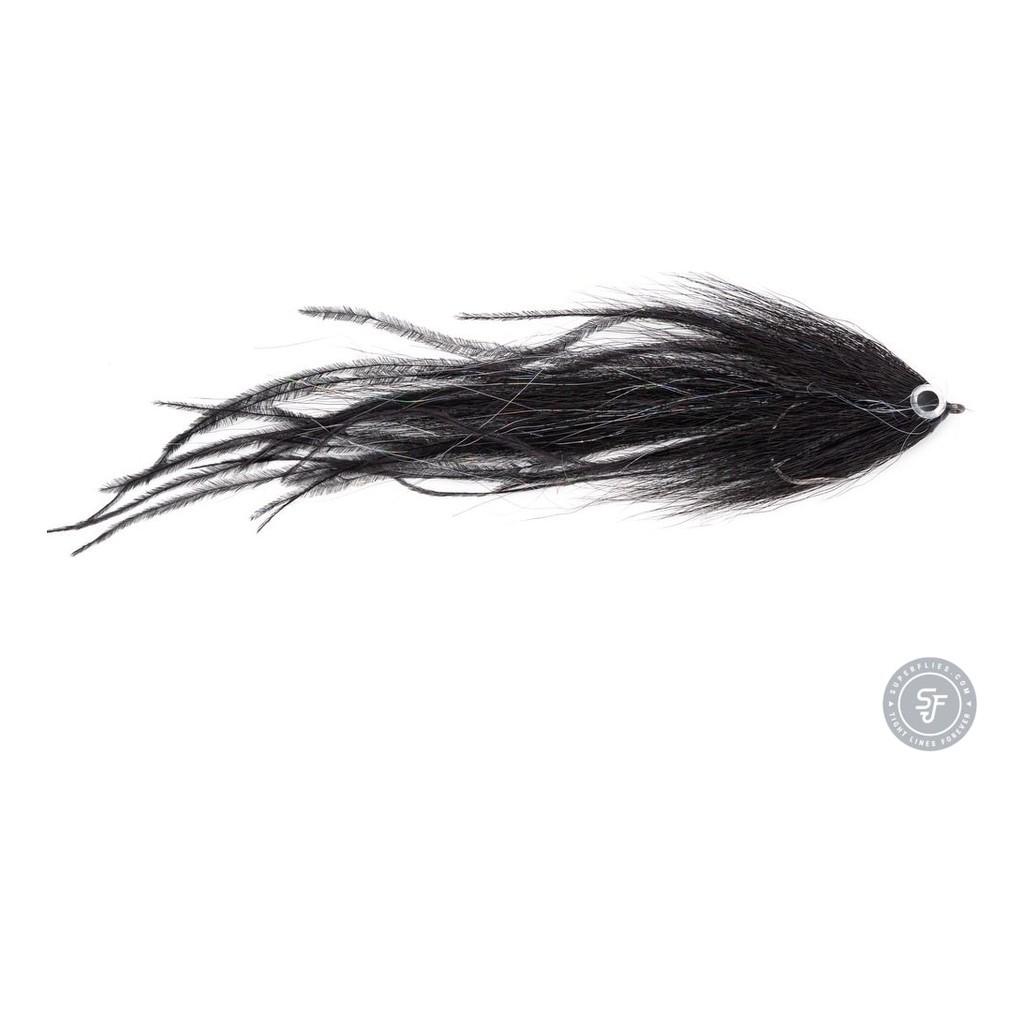 Vision Pike - Beast Black fly #6/0 ryhmässä Vieheet / Perhot / Haukiperhot @ Sportfiskeprylar.se (A276900152-60)