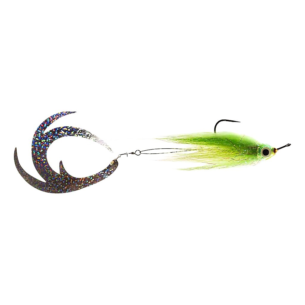 Vision Pike - Jig Dragontail Fl Yellow/Chartreuse fly #4/0 ryhmässä Vieheet / Perhot / Haukiperhot @ Sportfiskeprylar.se (A276900232-40)
