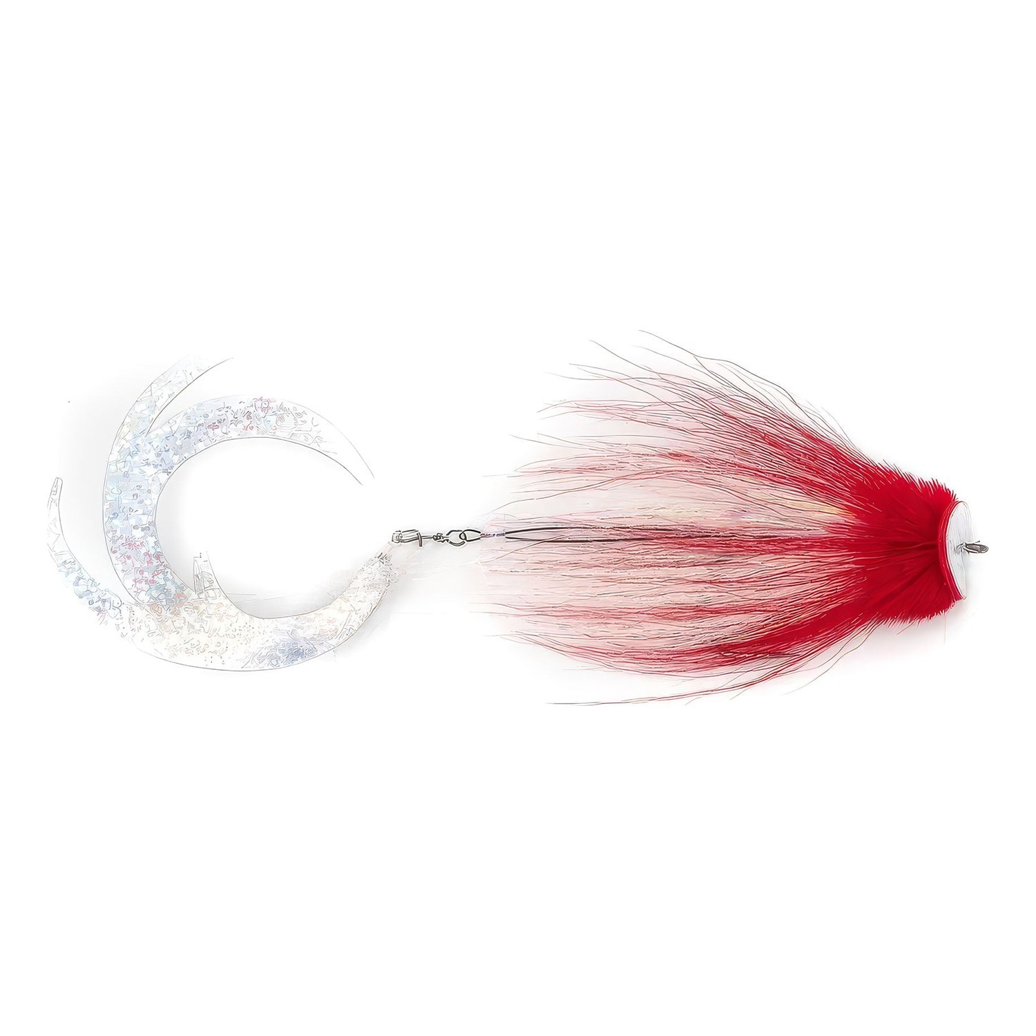 Vision Pike - Waterpusher Red/White Weighted fly #6/0 ryhmässä Vieheet / Perhot / Haukiperhot @ Sportfiskeprylar.se (A276909531-60)
