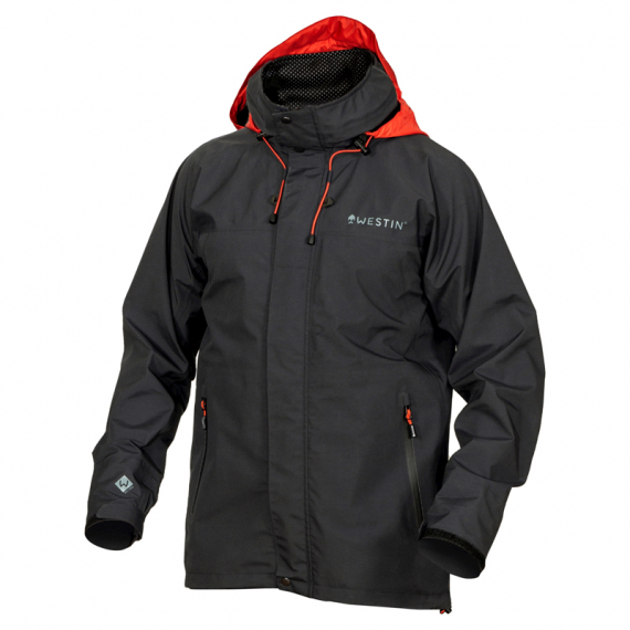 Westin W6 Rain Jacket Steel Black ryhmässä Vaatteet ja kengät / Vaatetus / Takit / Sadetakit @ Sportfiskeprylar.se (A86-554r)