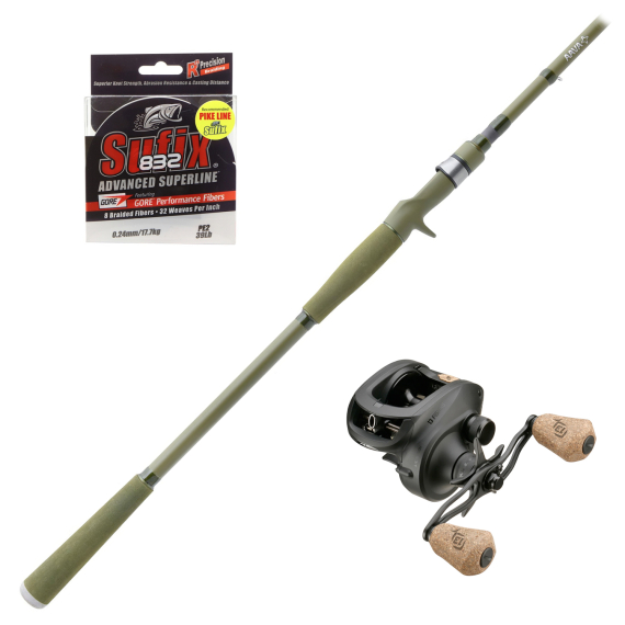 AAVA Flada 8\'3\'\' 50-180g Allround Pike Combo ryhmässä Kalastusmenetelmät / Heittokalastus / Yhdistelmät / Hyrräkelasetit @ Sportfiskeprylar.se (AAVAFLADA13FCOMBO)