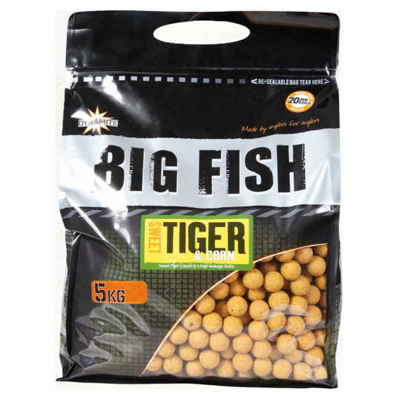 Dynamite Baits Big Fish Sweet Tiger & Corn Boilies 5kg ryhmässä Uistimet / vieheet / Boiliet, Hook-syötit & Mäski / Boiliet @ Sportfiskeprylar.se (ADY041535r)