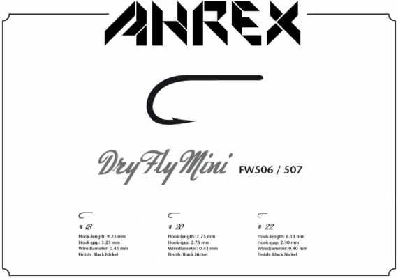 Ahrex FW506 - Dry Fly Mini #20 ryhmässä Koukut & Tarvikkeet / Koukut / Perhonsidontakoukut @ Sportfiskeprylar.se (AFW506-20)