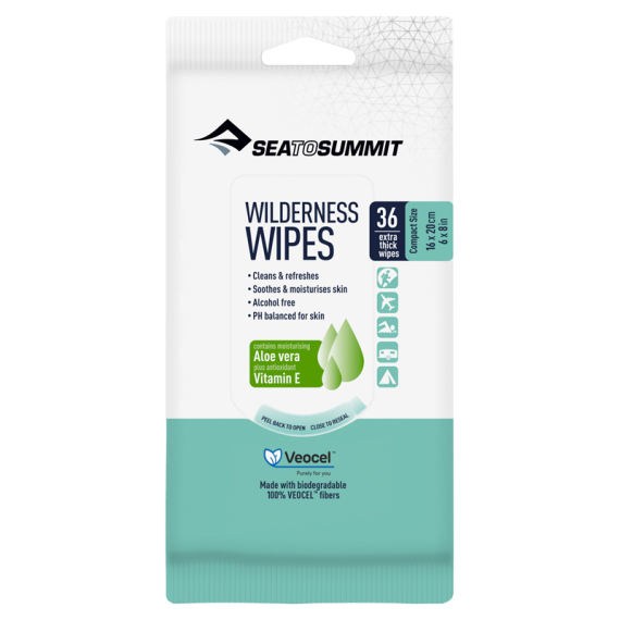 Sea To Summit Wilderness Wipes Compact 36pcs ryhmässä Retkeily / ulkoilu / Muut retkeilyvarusteet / Hygienia & terveys @ Sportfiskeprylar.se (AHY4192-00121002)