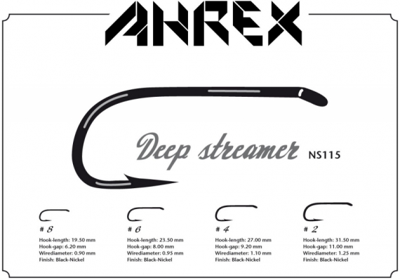 Ahrex NS115 - Deep Streamer D/E #8 ryhmässä Koukut & Tarvikkeet / Koukut / Perhonsidontakoukut @ Sportfiskeprylar.se (ANS115-8)